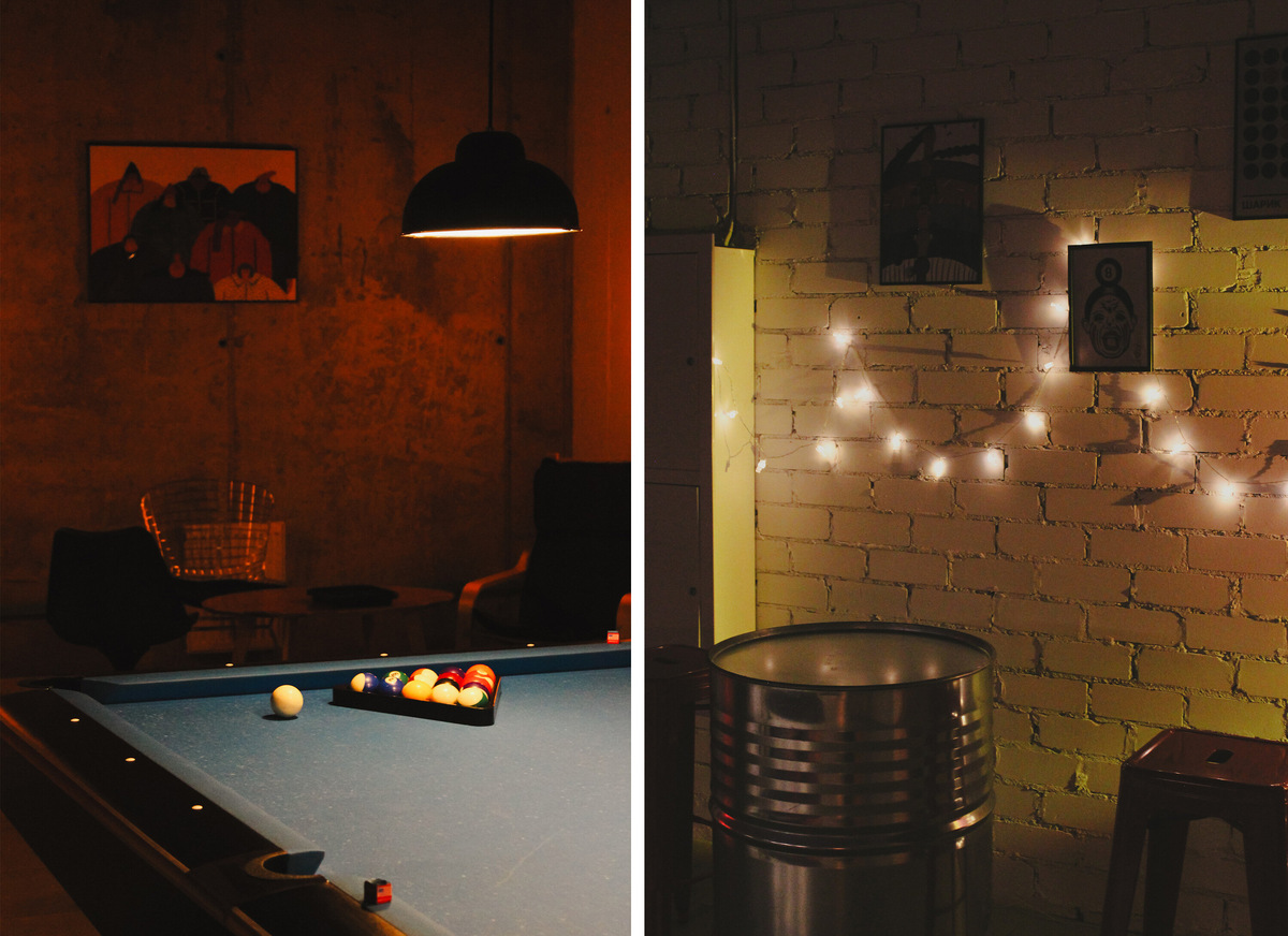 Столы для игры и бесед в «Шарике»