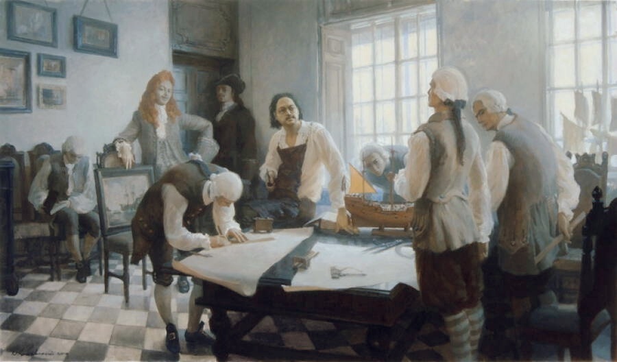 Указ от 31 января 1714 года предписывал отправлять за границу дворянских детей. Иван Затрапезнов, сын ярославского купца, попал в Голландию не по указу, а по воле Петра I.