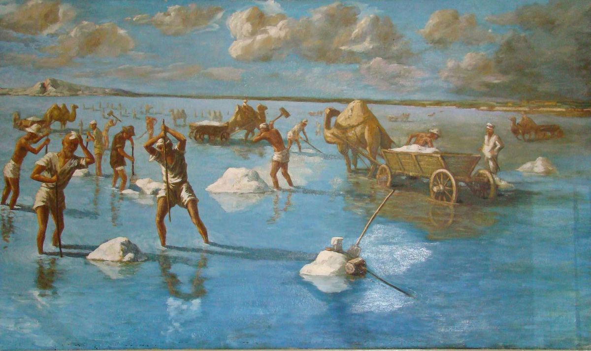 "Ручная добыча соли" Художник Светличный А.М. 