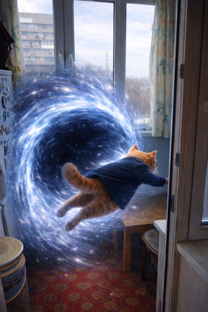 Доктор Мурр исчезает в портале времени.