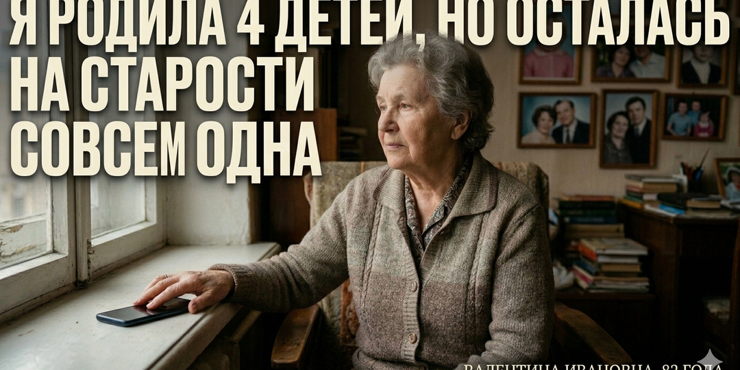 Я родила четырёх детей. В старости никто не звонит
