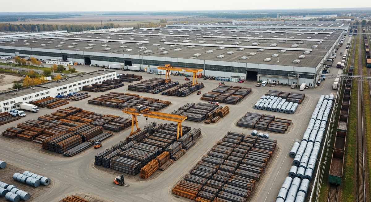 Металлобаза с высоты птичьего полёта