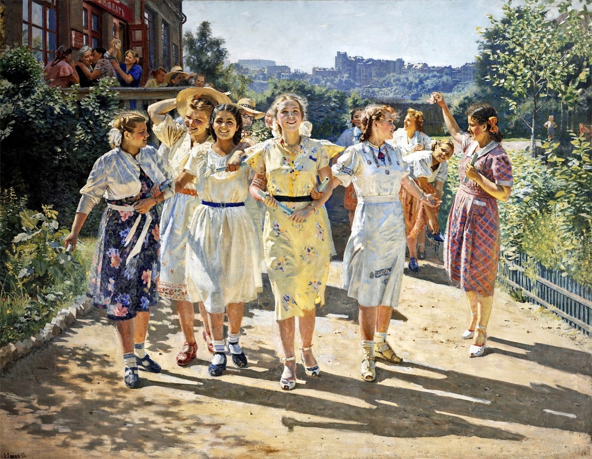 Выпускницы. Мы идём в новую жизнь. 1953 год.