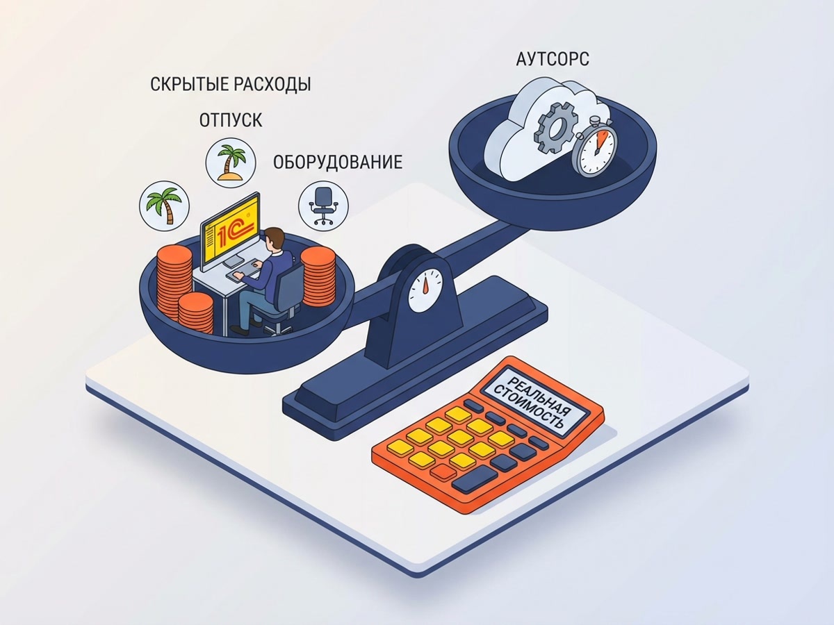 Штатный программист 1С vs аутсорс
