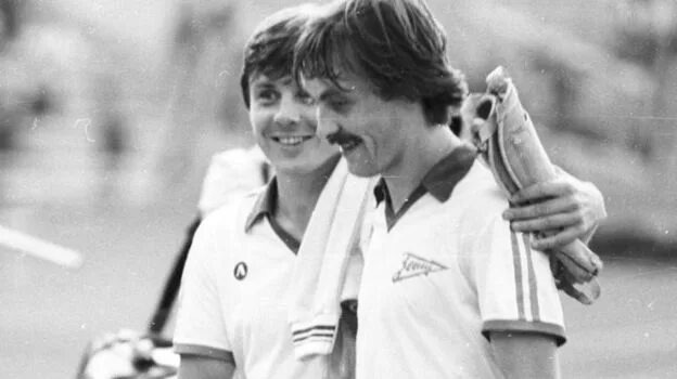 Аркадий Афанасьев, Юрий Желудков - в ту пору, когда играли за "Зенит" в конце ХХ века. 