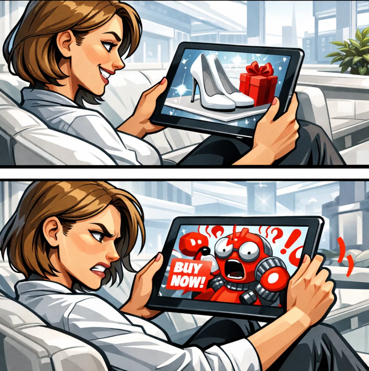 Идеальный вариант — когда реклама помогает, но не раздражает.