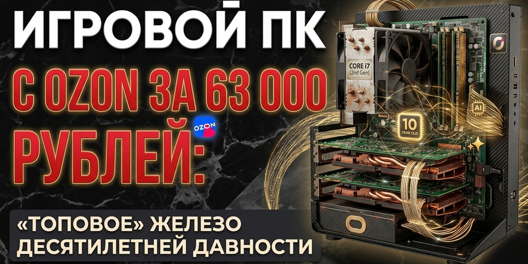 Игровой ПК с Ozon за 63 000 рублей: «Топовое» железо десятилетней давности