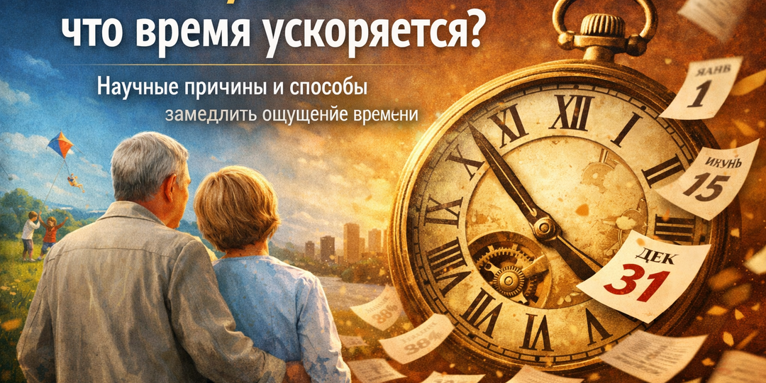 Почему с возрастом время «ускоряется»: научное объяснение, которое многое меняет⏳