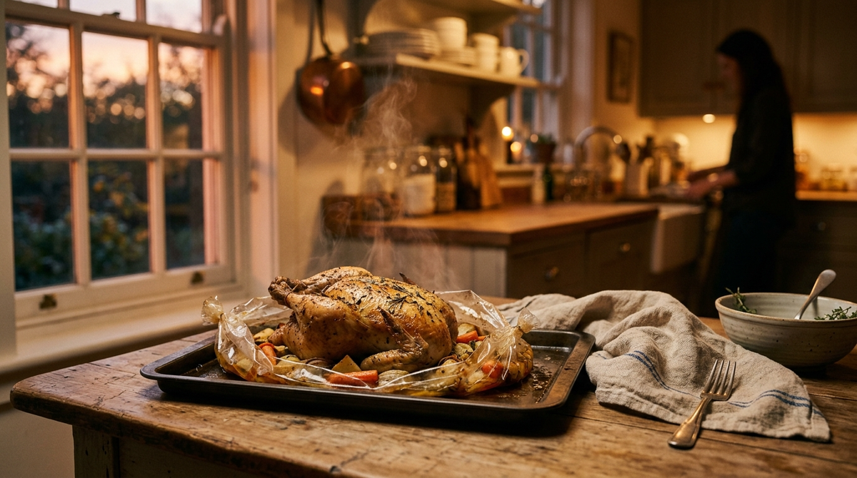 Курица в рукаве в духовке: кефирный маринад и ноль грязной посуды 