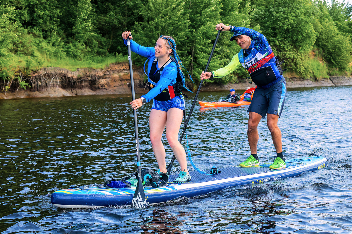 Алёна Либанова и Иван Зуев на Петровском гребном марафоне, 07.06.2025