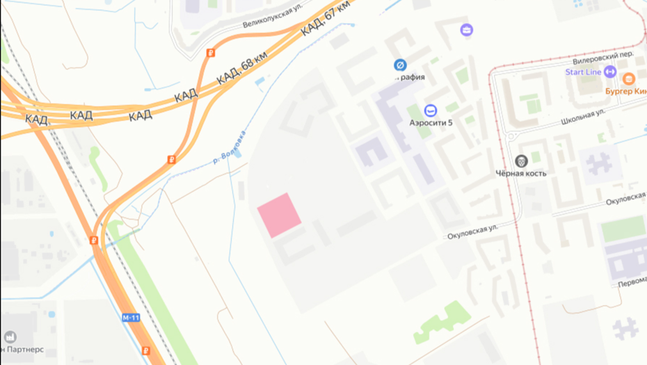 Автор фото: "Яндекс. Карты". Участок будущего строительства в Петербурге.