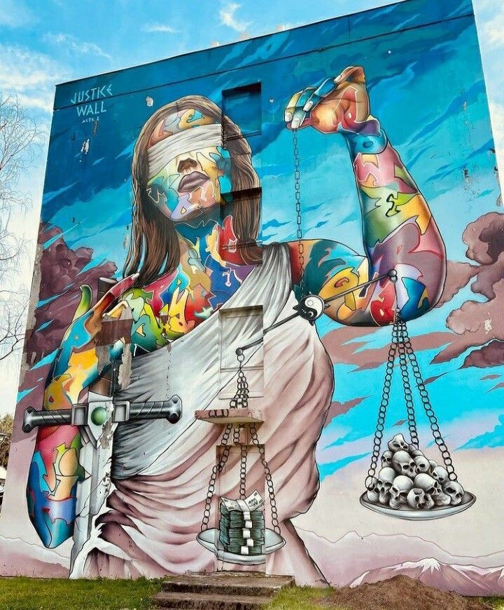 Мурал (от испанского mural, «настенный») — это монументальная живопись, созданная на стене здания. В отличие от граффити, муралы масштабные, имеют художественную концепцию и, как правило, выполняются легально, по согласованию с владельцами зданий и городскими властями.