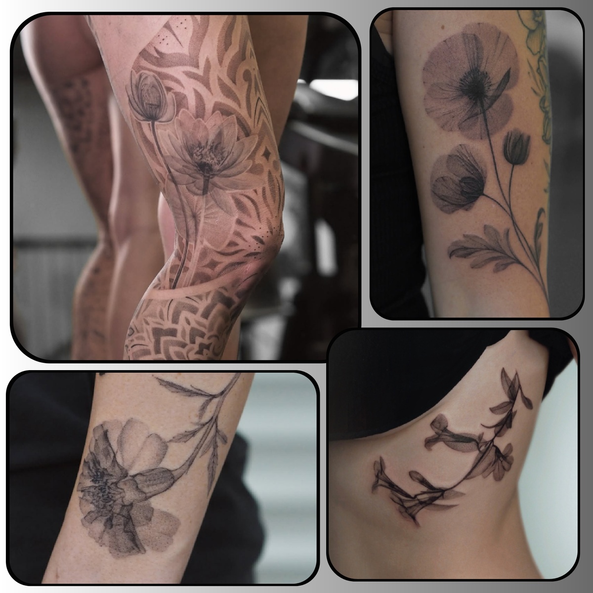 Botanical X-Ray татуировки невероятно стильные и совсем не вычурные