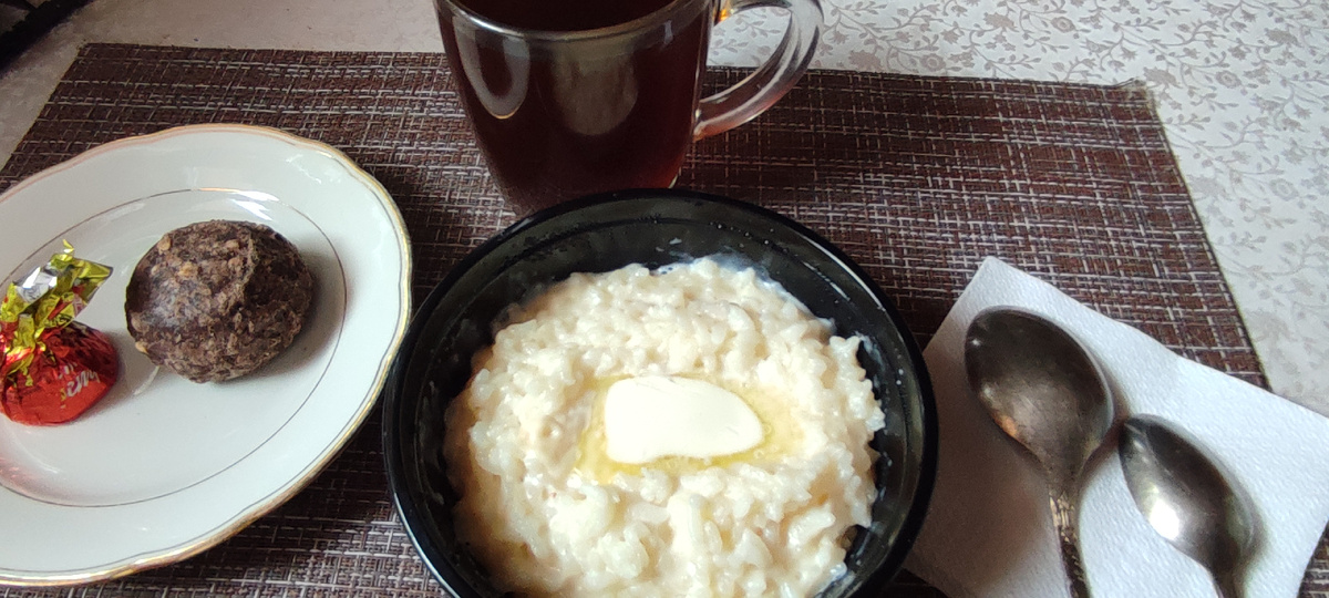 Сегодня выходной поэтому был полноценный завтрак