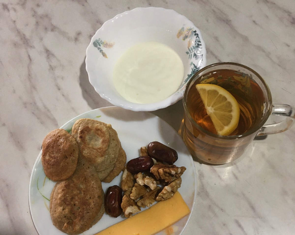 Оладьи из муки - зелёная гречка