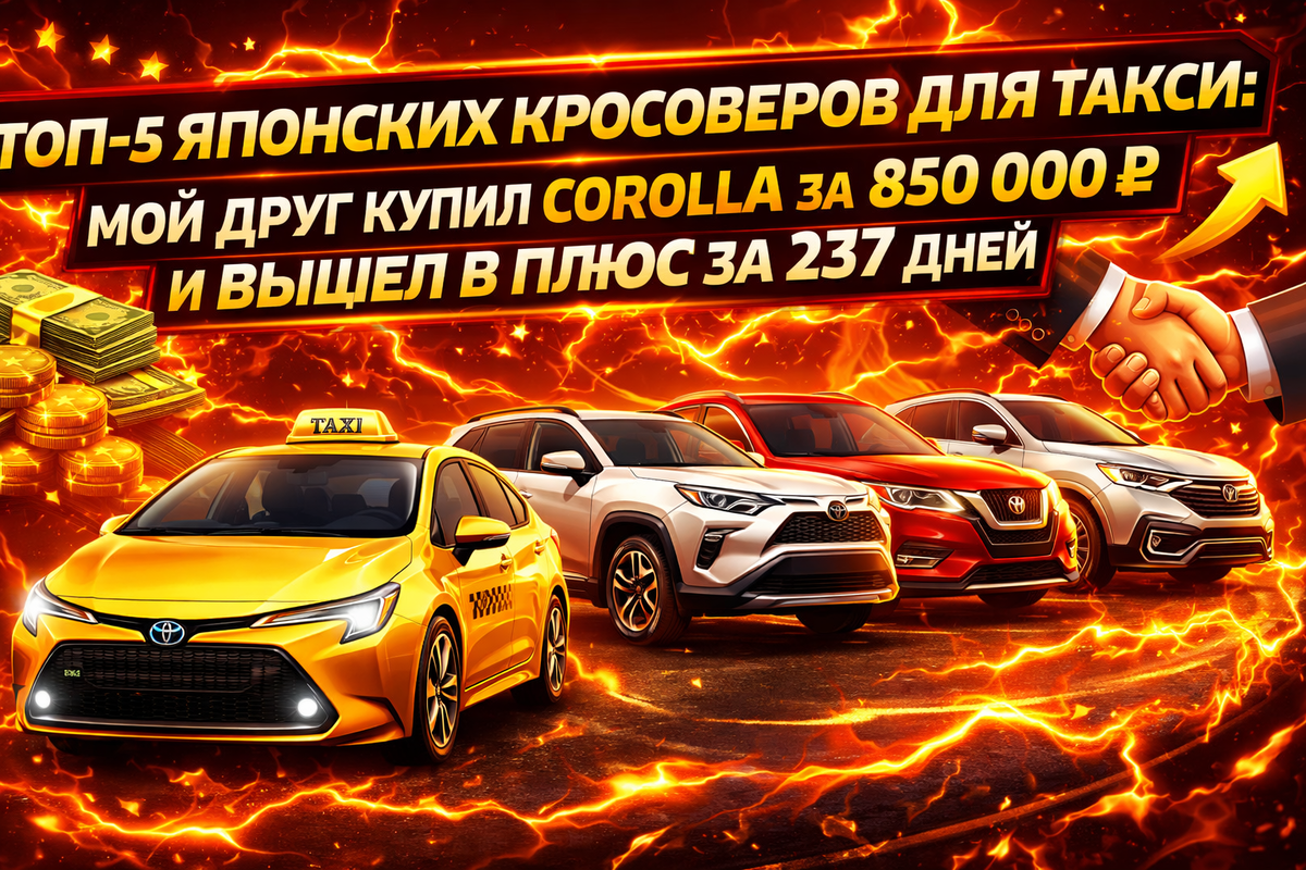 Топ-5 японских кроссоверов для такси: мой друг купил Corolla за 850 000 ₽ и вышел в плюс за 237 дней