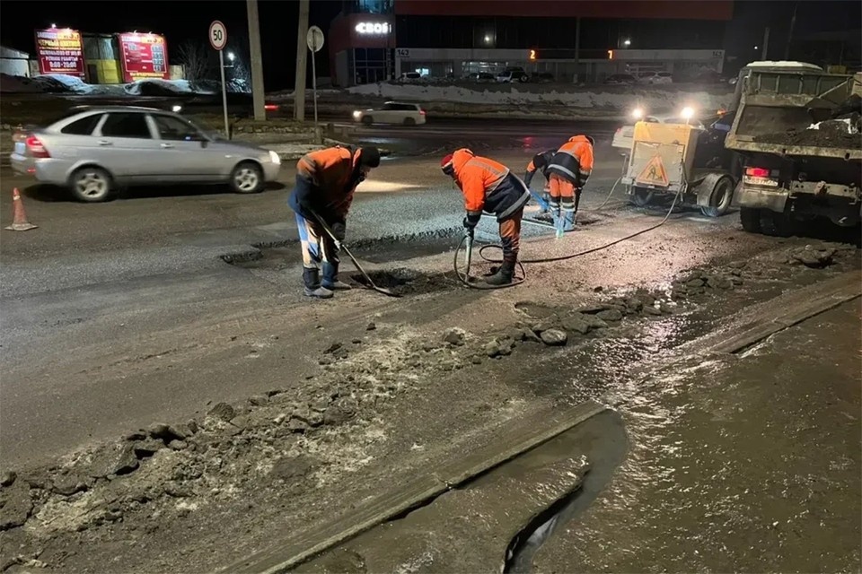    Ремонт дорог пресс-службы администрации Барнаула