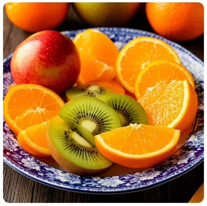     Киви дарит нам уникальные вещества: актинидин, пектины, клетчатка, флавоноиды и антиоксиданты. Фото сгенерировано