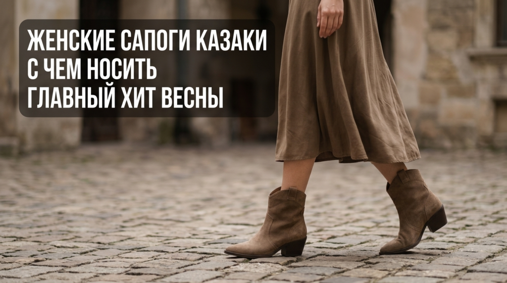    Идеи стильных весенних образов с женскими сапогами казаками Носим Сутками