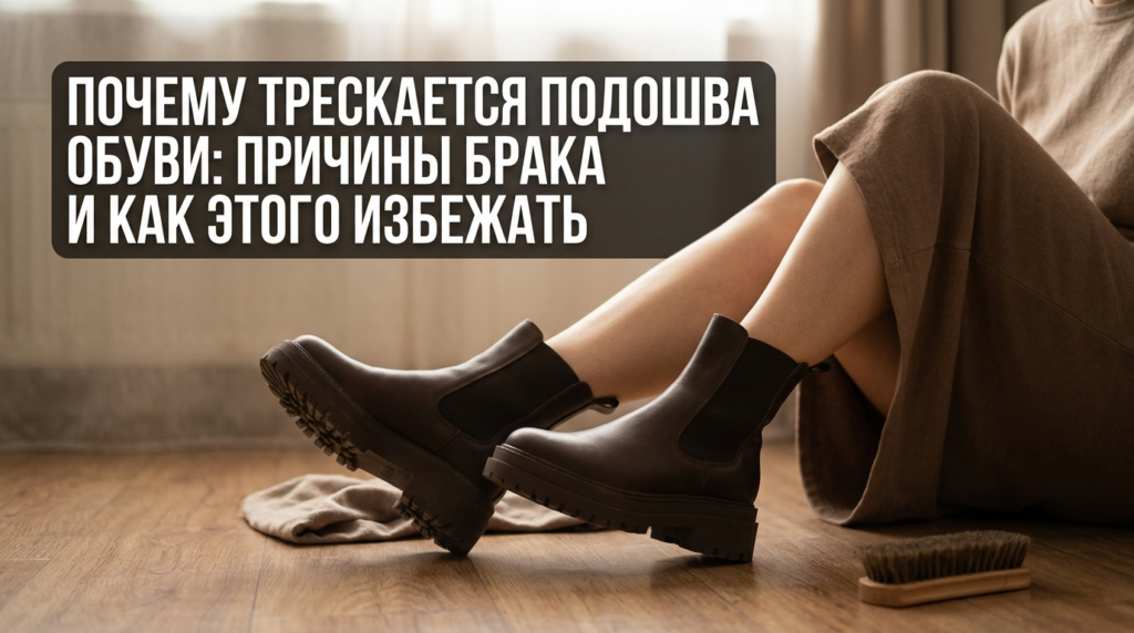    Пример растрескавшейся подошвы из-за производственного брака или неправильного ухода Носим Сутками