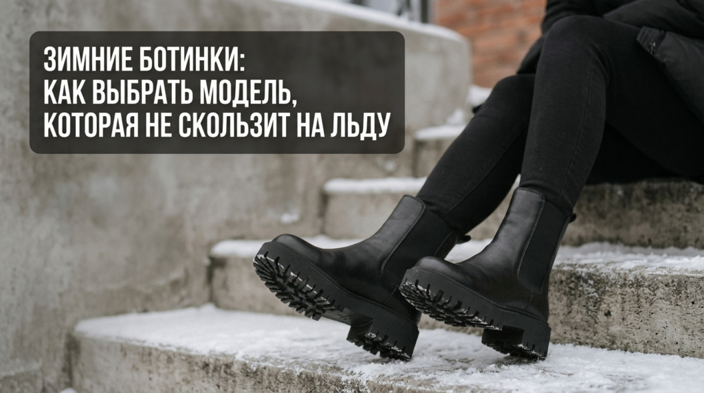    Правильно подобранный протектор зимней обуви — залог безопасности на льду. Носим Сутками