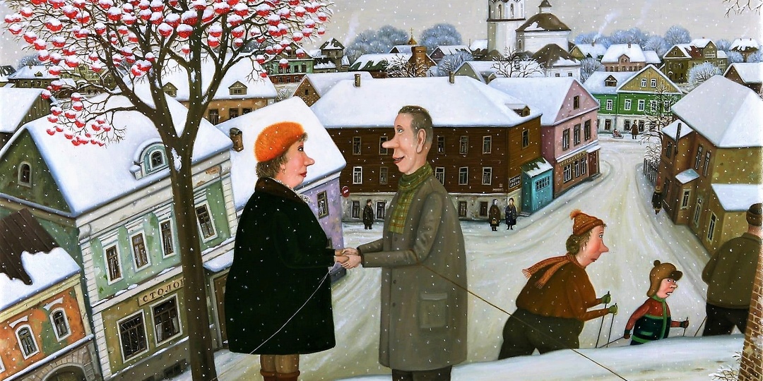 Ангел с колбасой, блудный муж и Мона Лиза с закрутками. Скромное обаяние неразвитого социализма в картинах Валентина Губарева