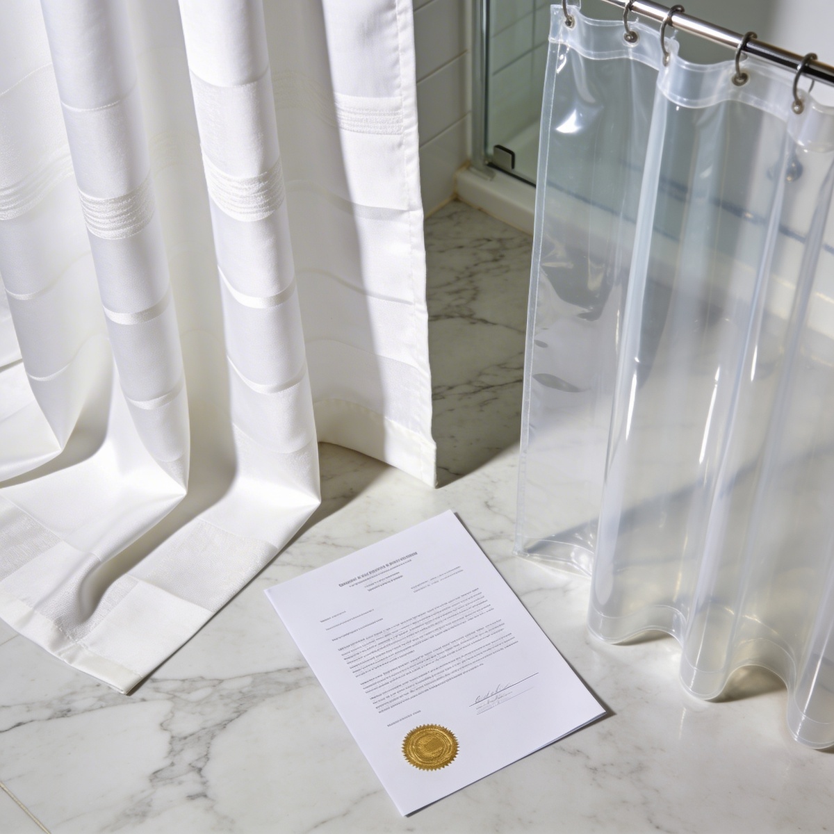 Сертификация штор для ванны