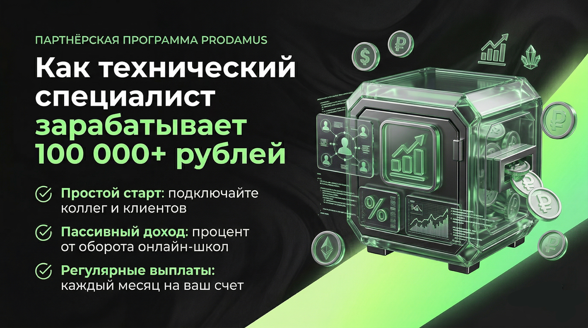 Как технический специалист зарабатывает 100 000+ рублей на партнёрке Prodamus 