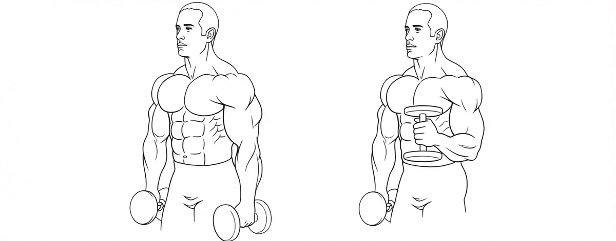 сгибания рук на бицепс 