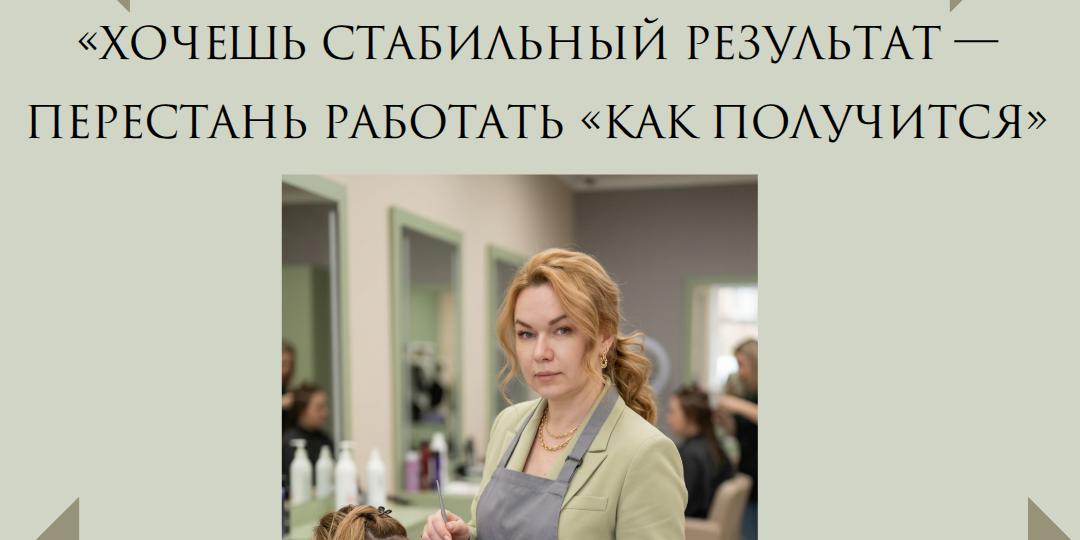 ❓❓«Хочешь стабильный результат — перестань работать «как получится»🤦