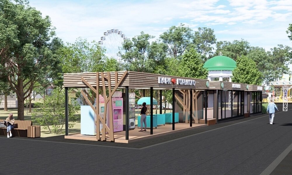    Так будут выглядеть торговые ряды. Фото: Пермский парк им. Горького