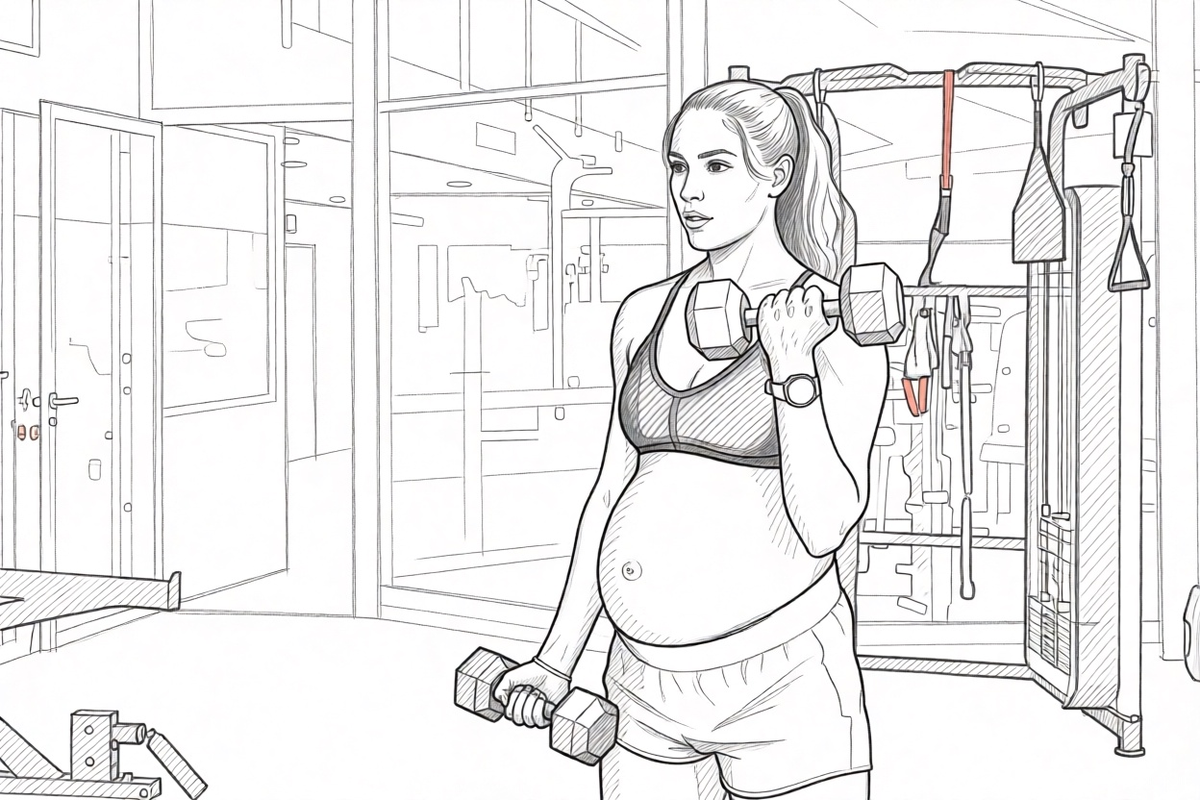 Сгибание рук с лёгким весом 