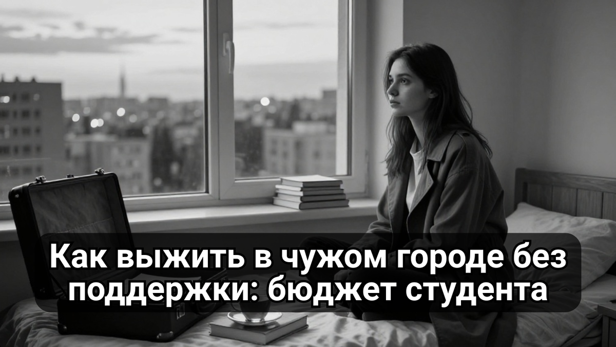 студентка в другом городе, одиночество, начало пути, бюджет студента, чёрно-белое фото