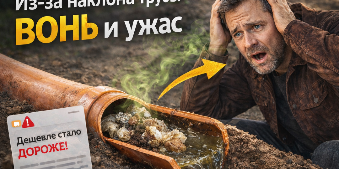 Как маленькая экономия на уклоне канализационной трубы может обернуться большой проблемой?