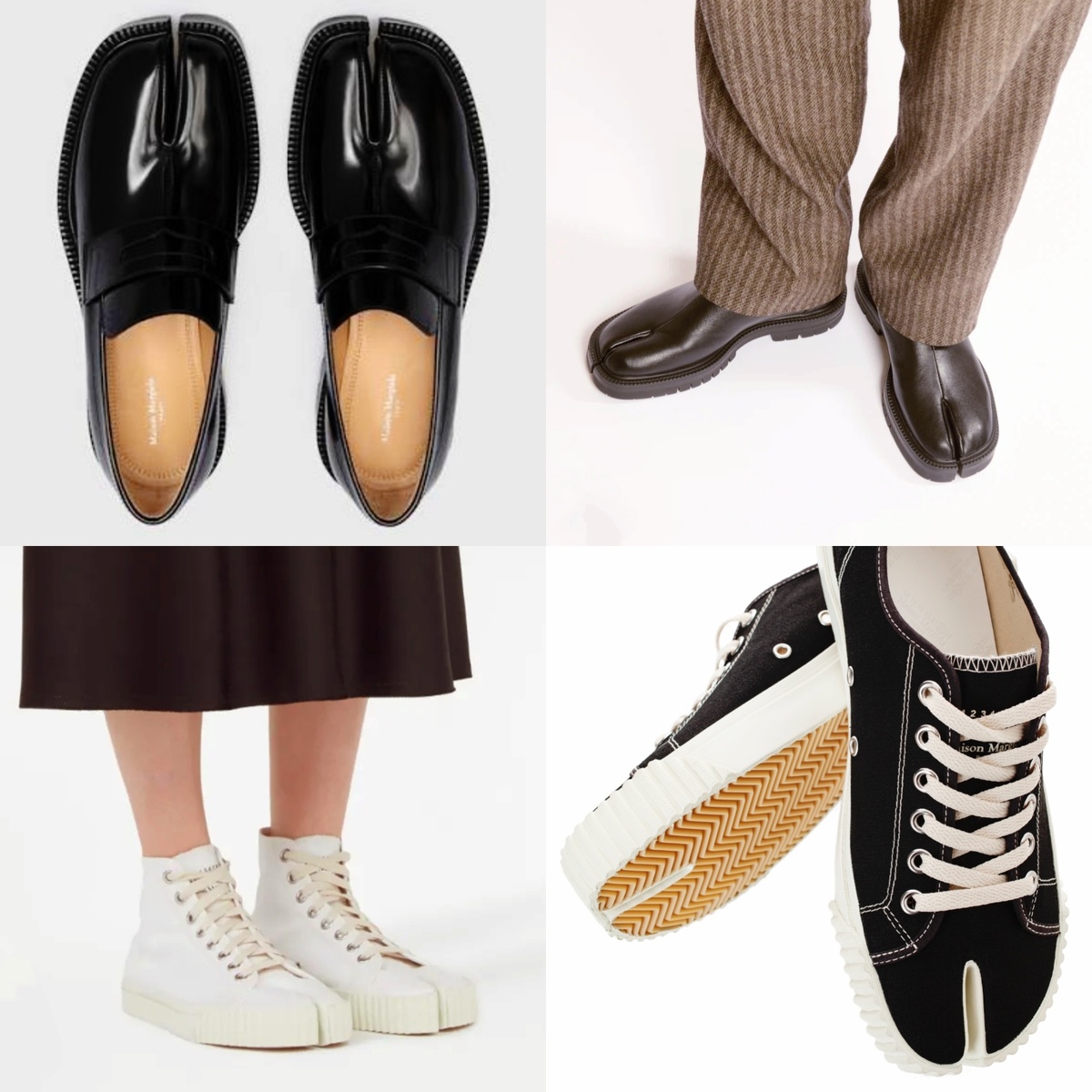 Обновленные вариации классики Maison Margiela Tabi. Источник фото: интернет, фотоколлаж автора статьи