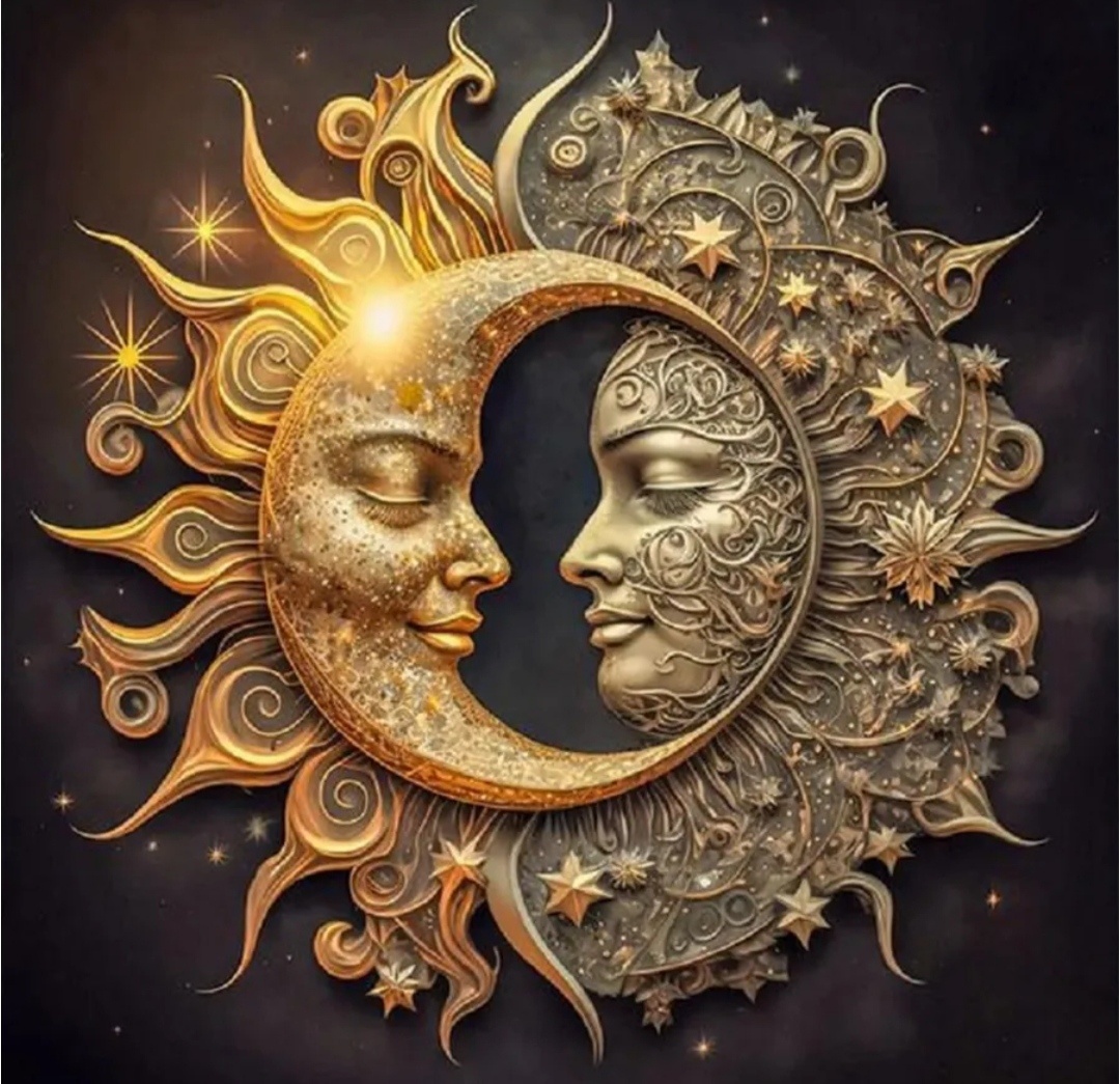 Фото с Яндекс.  Луна и Солнце. 