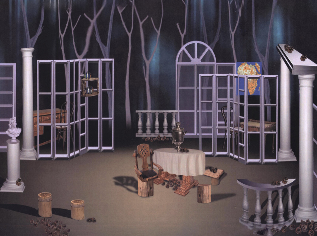 Марина Шепорнёва. Эскиз декораций к спектаклю «Дядя Ваня». Белгородский историко-краеведческий музей, Белгород
