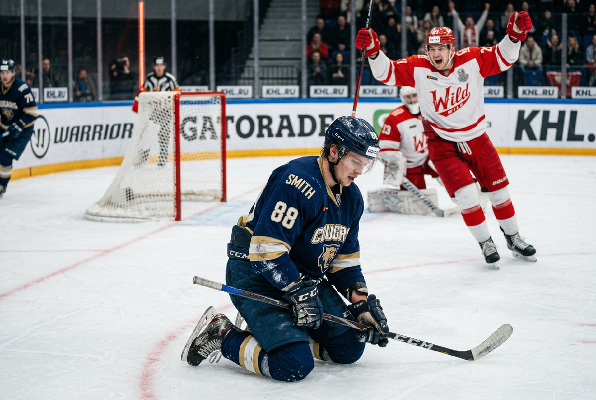 Два хоккеиста на площадке