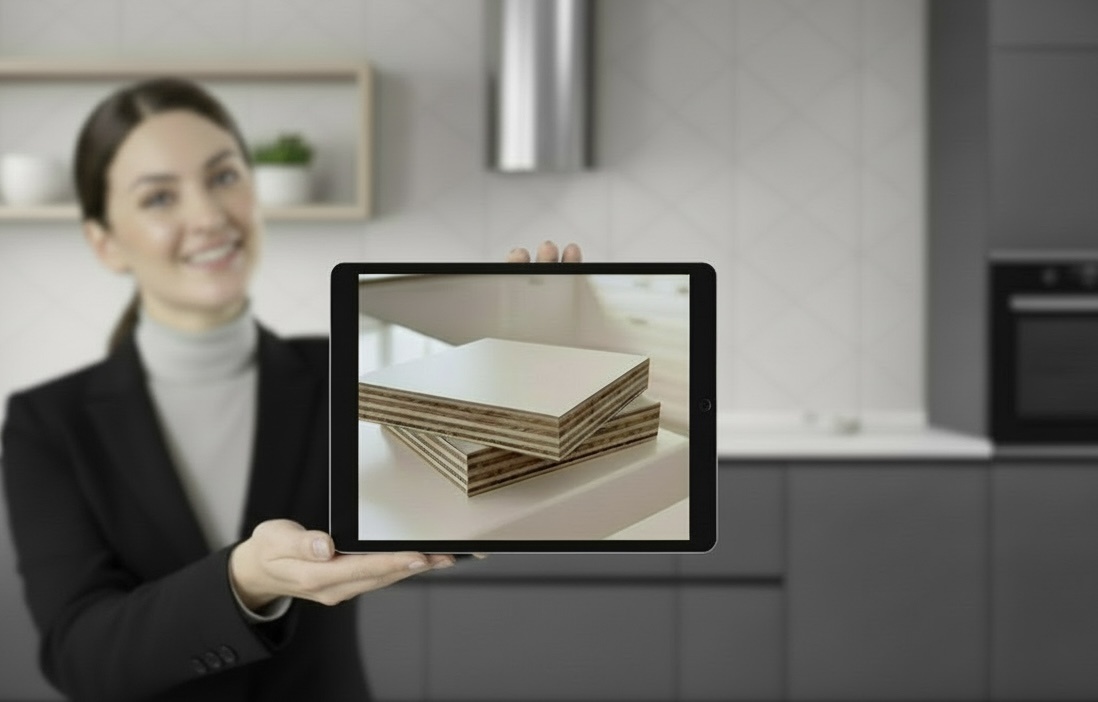 Плита из многослойного дерева Плай Вуд. Кухни МЕСТО Красноярск