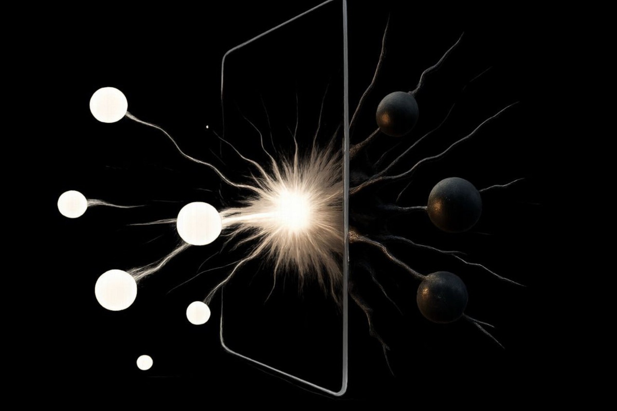    Антипротоны — это зеркальное отражение обычных протонов.