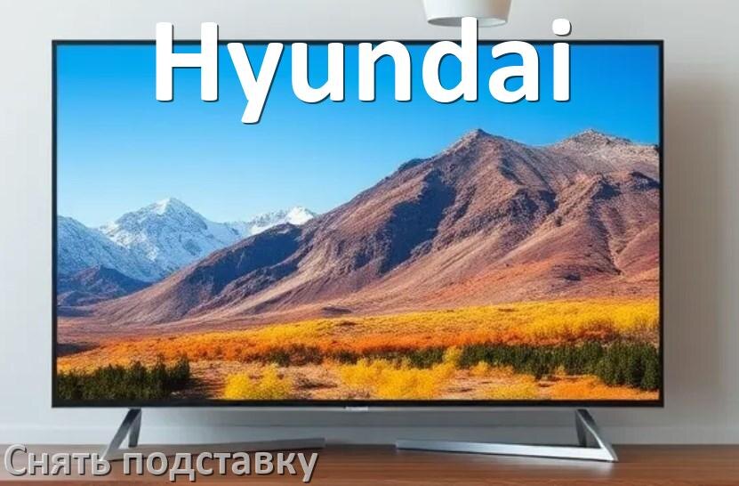 
Как с телевизора Hyundai снять подставку