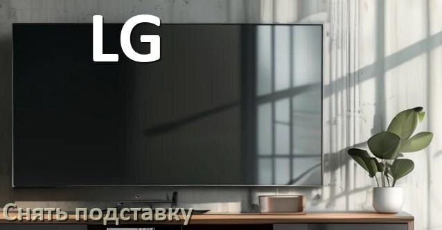 
Как у телевизора LG снять подставку