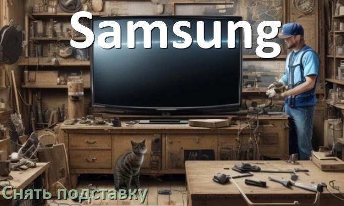 
Как с телевизора Samsung снять подставку