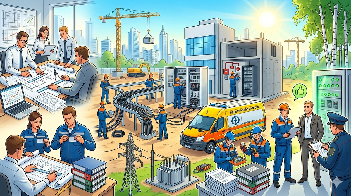 Полный цикл электроснабжения: от получения техусловий (ТУ) до пусконаладки