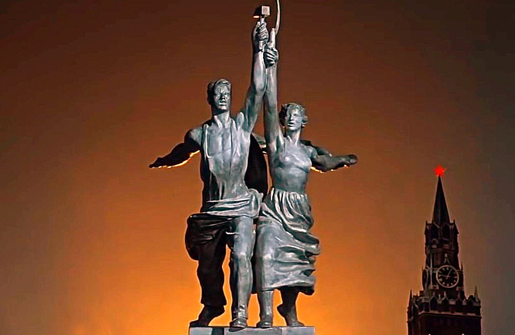 Страна мечтателей, страна учёных…. 85 лет назад, 26 марта 1941 года, было учреждено звание лауреата Сталинской премии / Заставка 'Мосфильма' Рабочий и колхозница