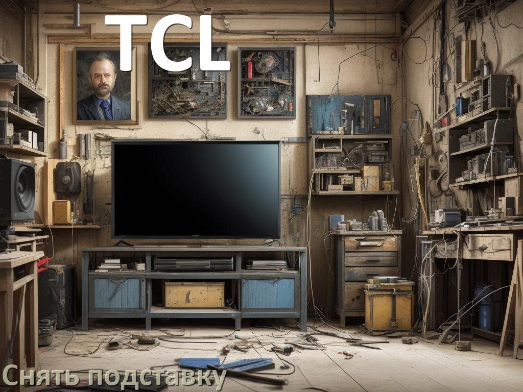 
Как с телевизора TCL снять подставку