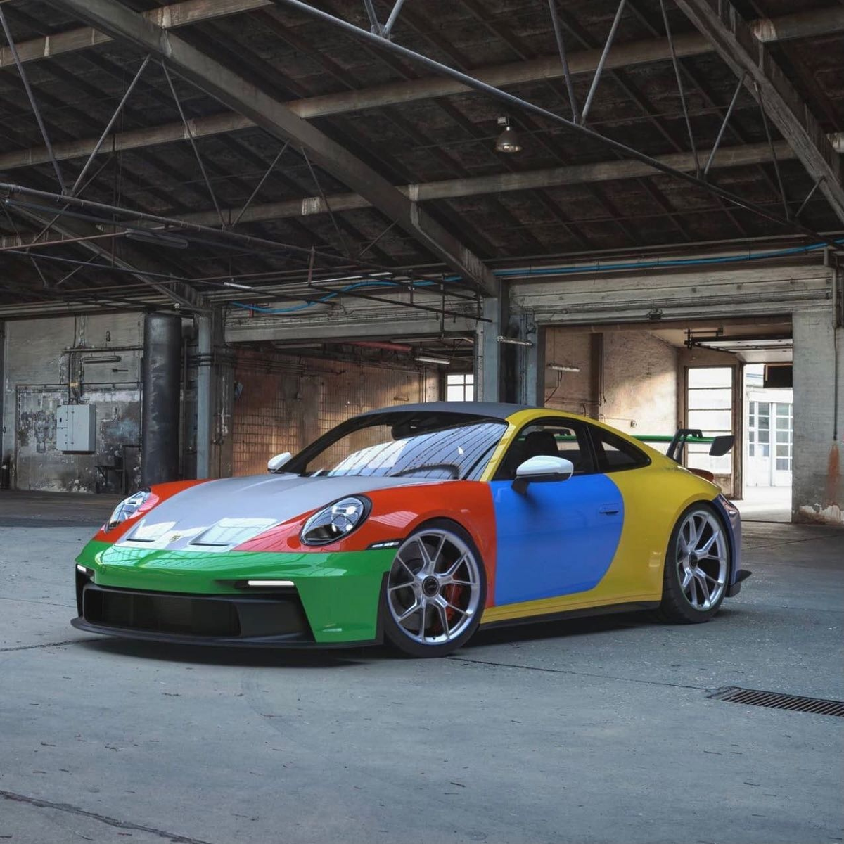 Cayman GT4 в культовом стиле Volkswagen Golf Harlequin.