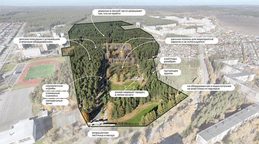 Городской парк северной части города планируется благоустроить полностью – более 35 гектаров, но поэтапно. Для этого требуется активное участие жителей. Чем больше голосов на рейтинговом голосовании, тем больше шансов на получение финансирования. Фото предоставлено администрацией Полевского МО