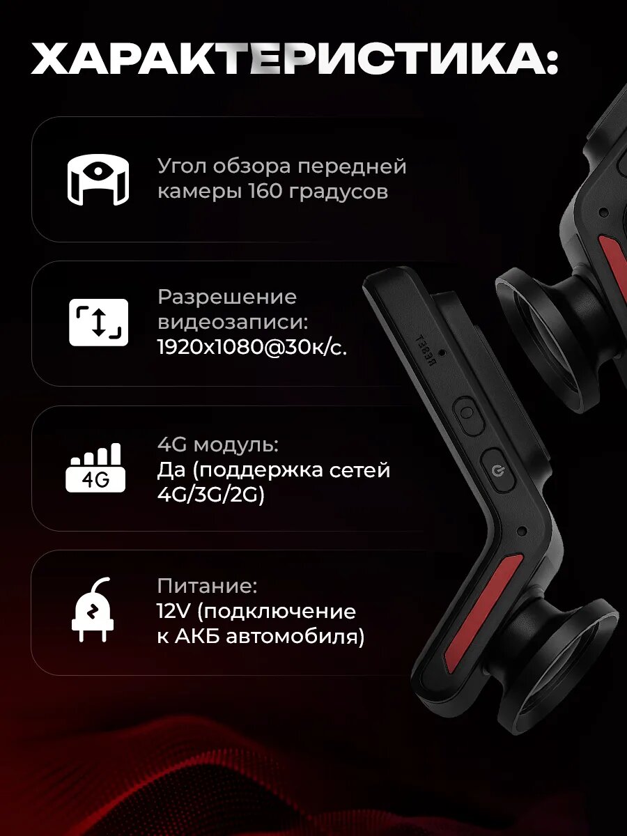 Производитель делает акцент на:
•	записи в Full HD качестве 1920*1080
•	GPS+BDS, внешний пассивный антенна WIFI: 802.11b/g/n 2.4GHz, поддержка точки доступа WIFI 
•	Поддержка сим карт 4G
•	широком угле обзора 
•	компактном корпусе 
•	простоте установки 
Для меня это было ключевое — нужен был рабочий инструмент, а не «гаджет ради гаджета».
