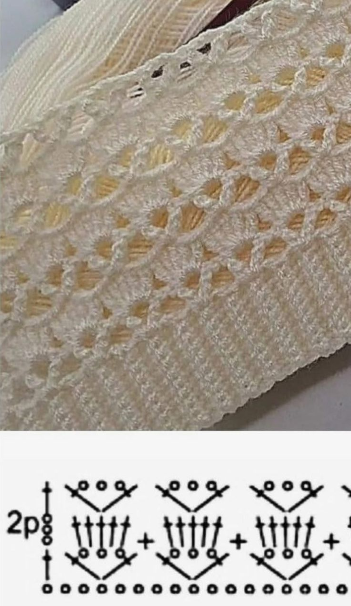 ажурный узор крючком схемы
